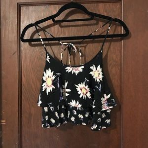 Floral cropped tank